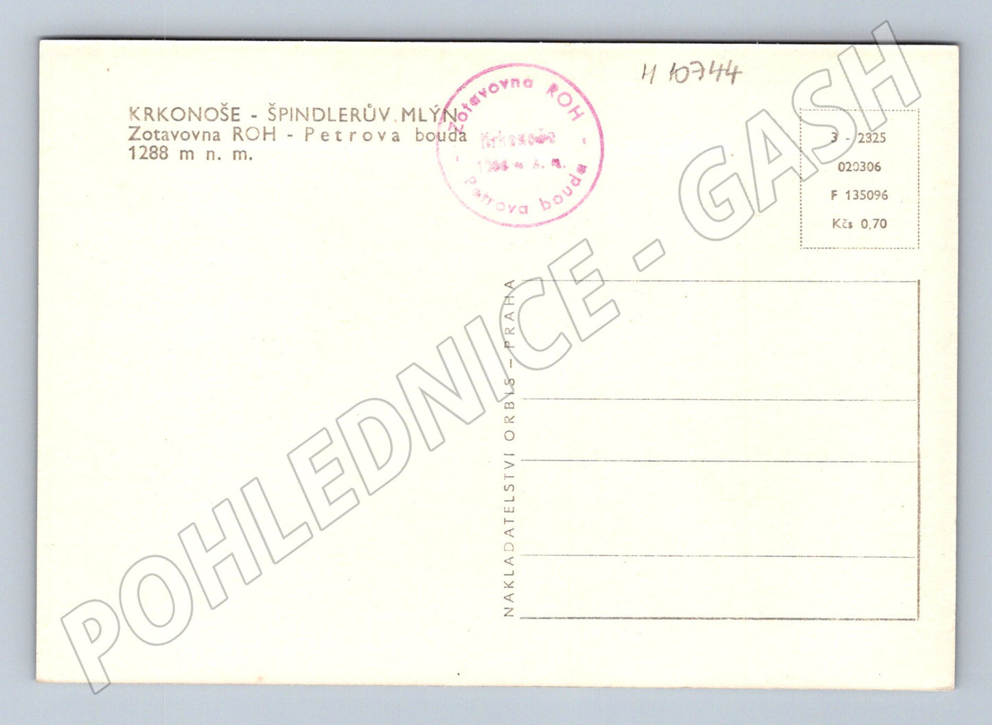 Pohlednice Krkonoše – Špindlerův Mlýn, Petrova bouda (M10744)