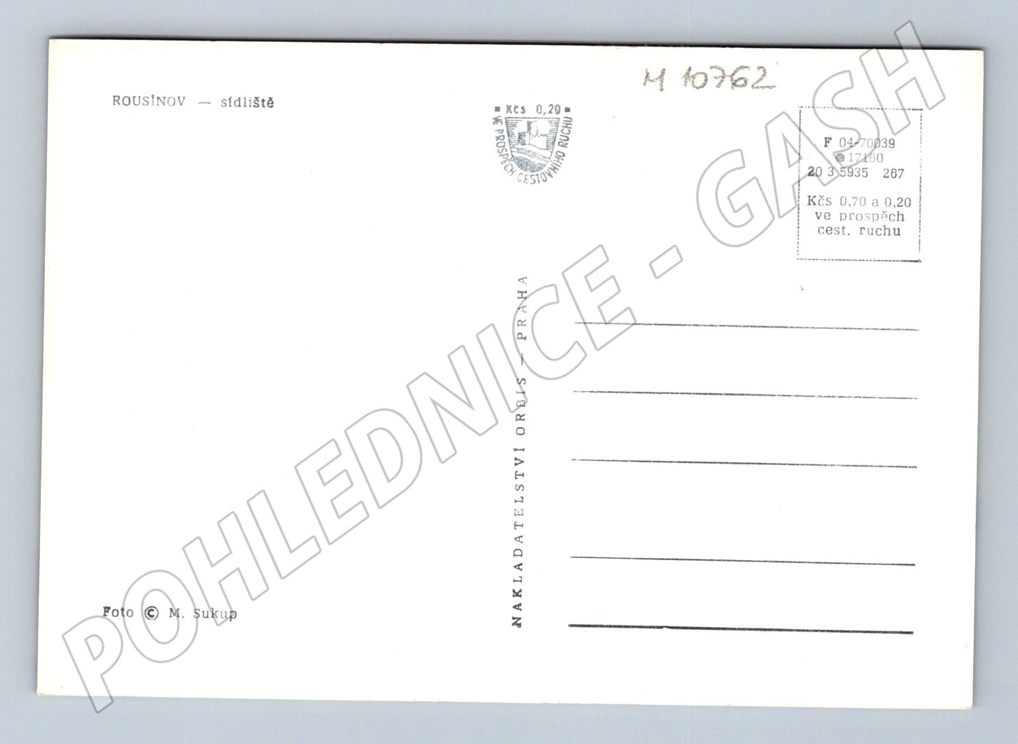 Pohlednice Rousínov sídliště – černobílá (M10762)