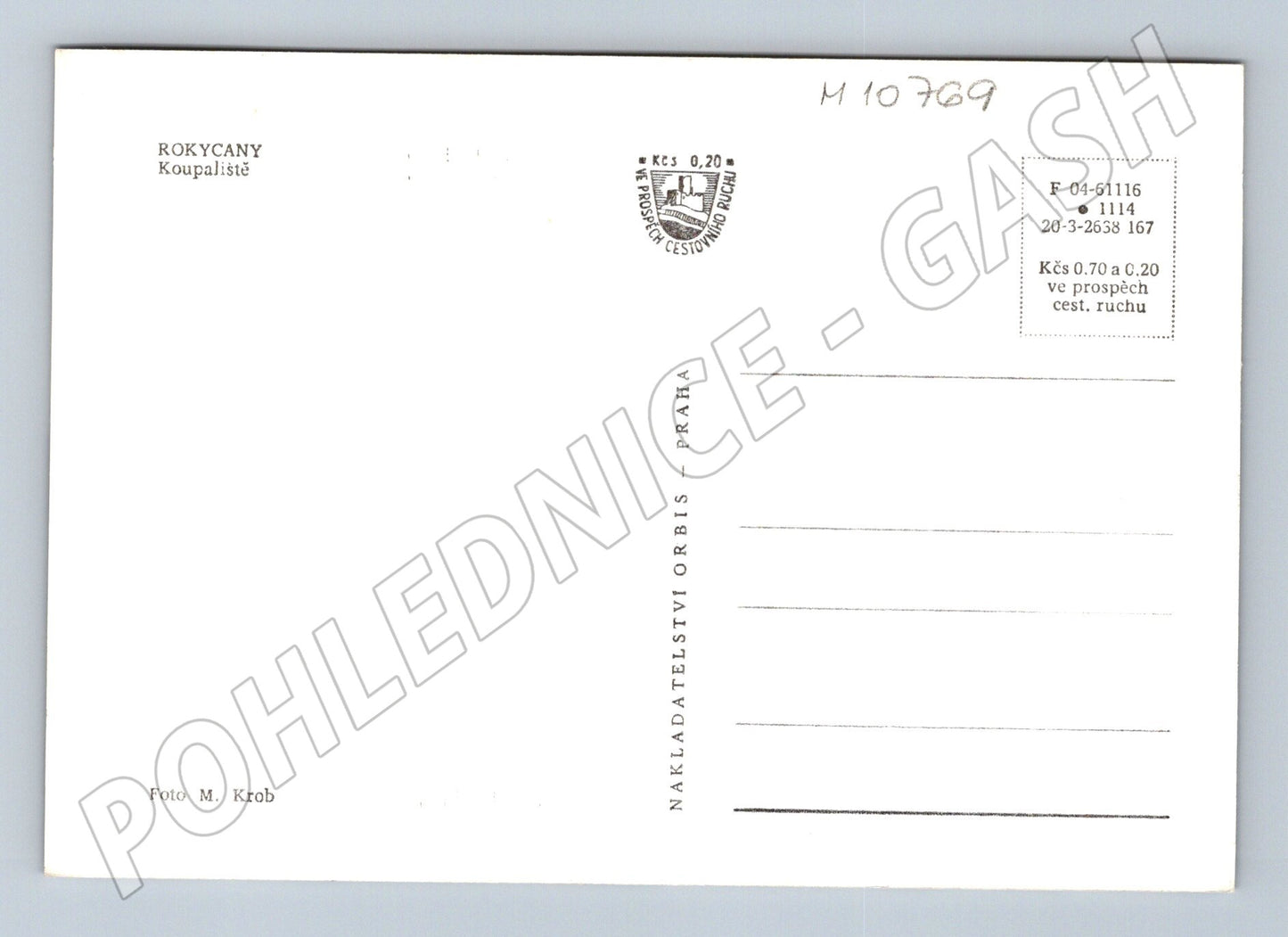 Pohlednice Rokycany koupaliště – stará pohlednice (M10769)
