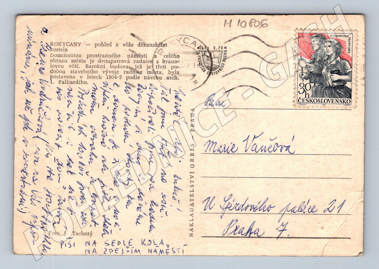 Pohlednice Rokycany Radnice a náměstí (M10806)