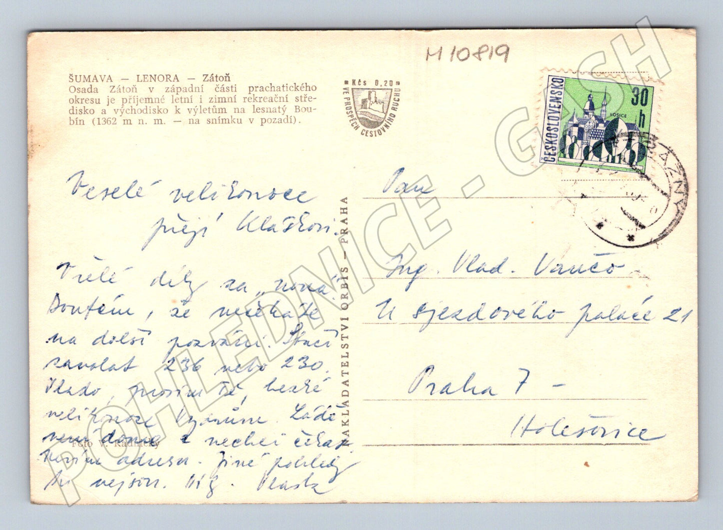Pohlednice Šumava Lenora Zátoň - Boubín (M10819)
