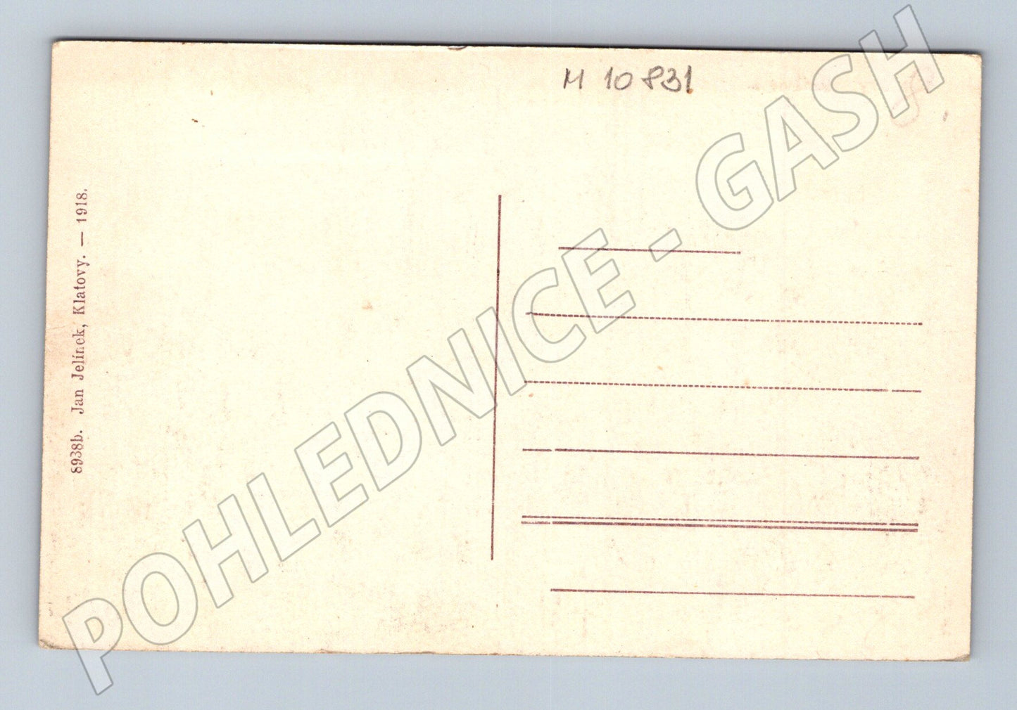 Pohlednice Klatovy Sokolovna – historická 1918 (M10831)