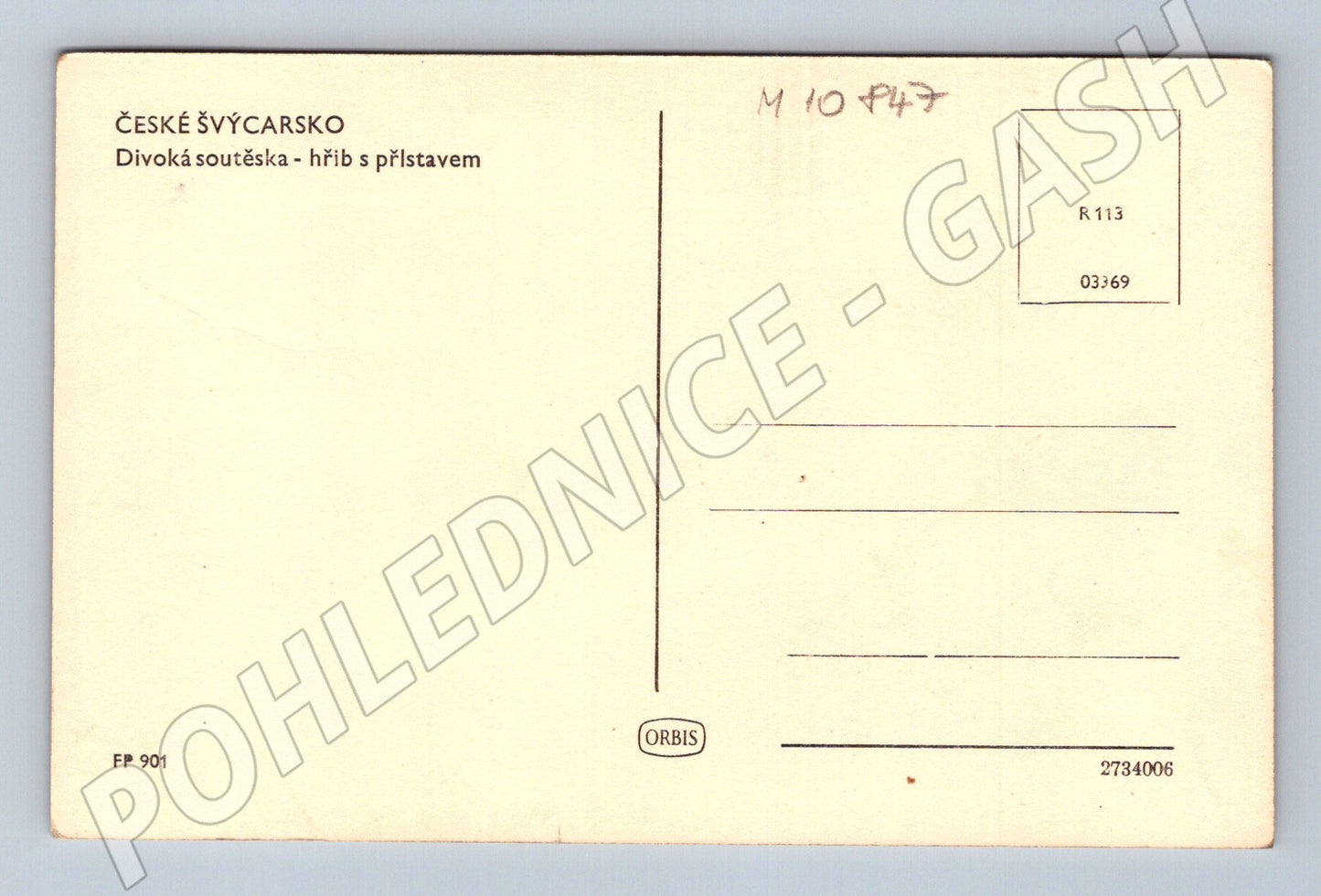 Pohlednice České Švýcarsko – Divoká soutěska (M10847)