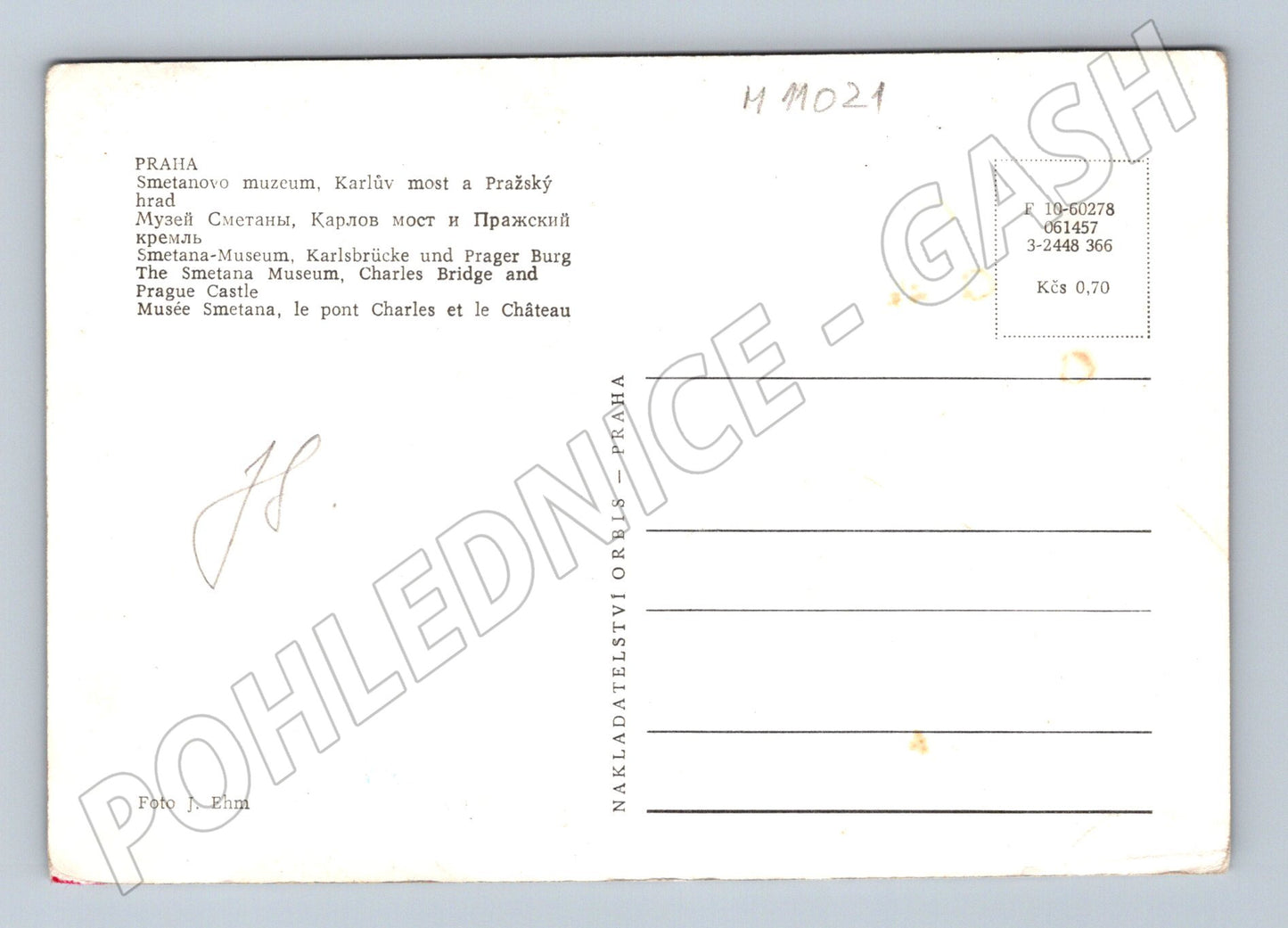 Pohlednice Praha – Smetanovo muzeum, Karlův most (M11021)
