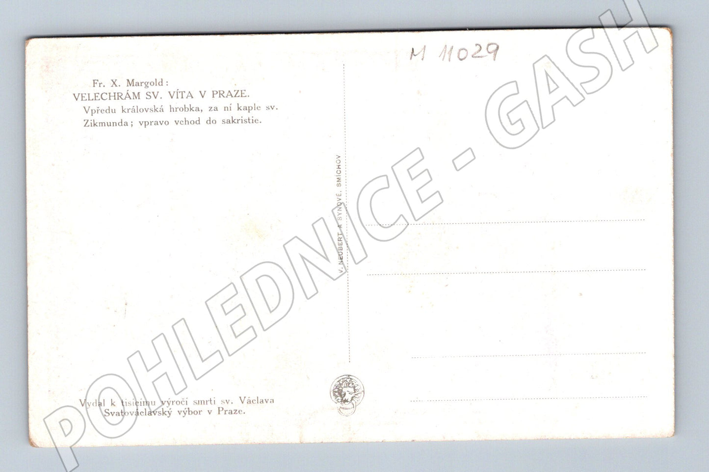 Pohlednice Velechrám sv. Víta – královská hrobka (M11029)