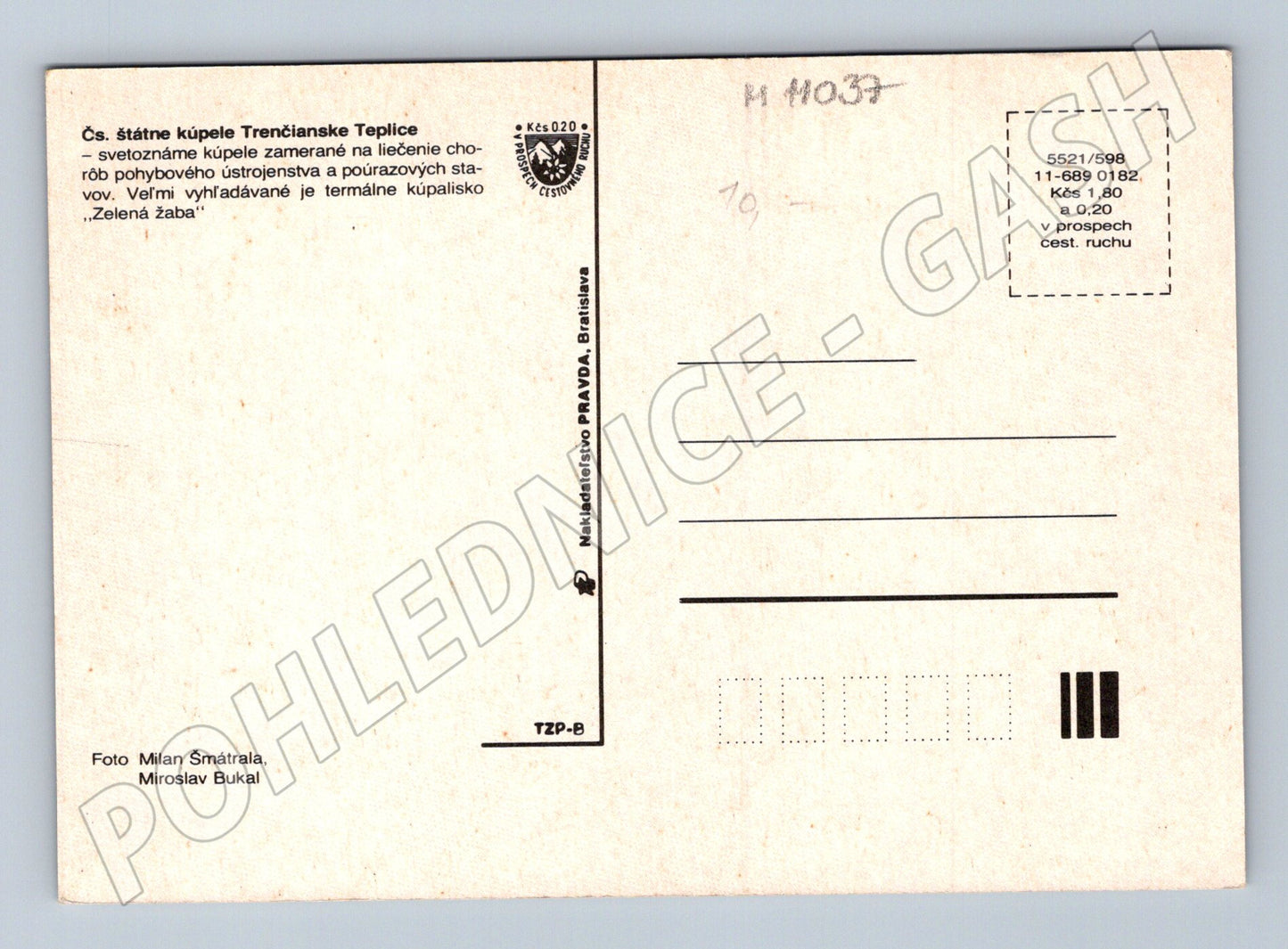 Pohlednice Trenčianske Teplice – lázeňská, více záběrů (M11037)