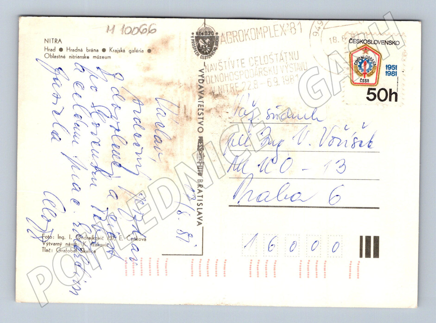 Pohlednice Nitra, Slovensko – více pohledů (M11066)