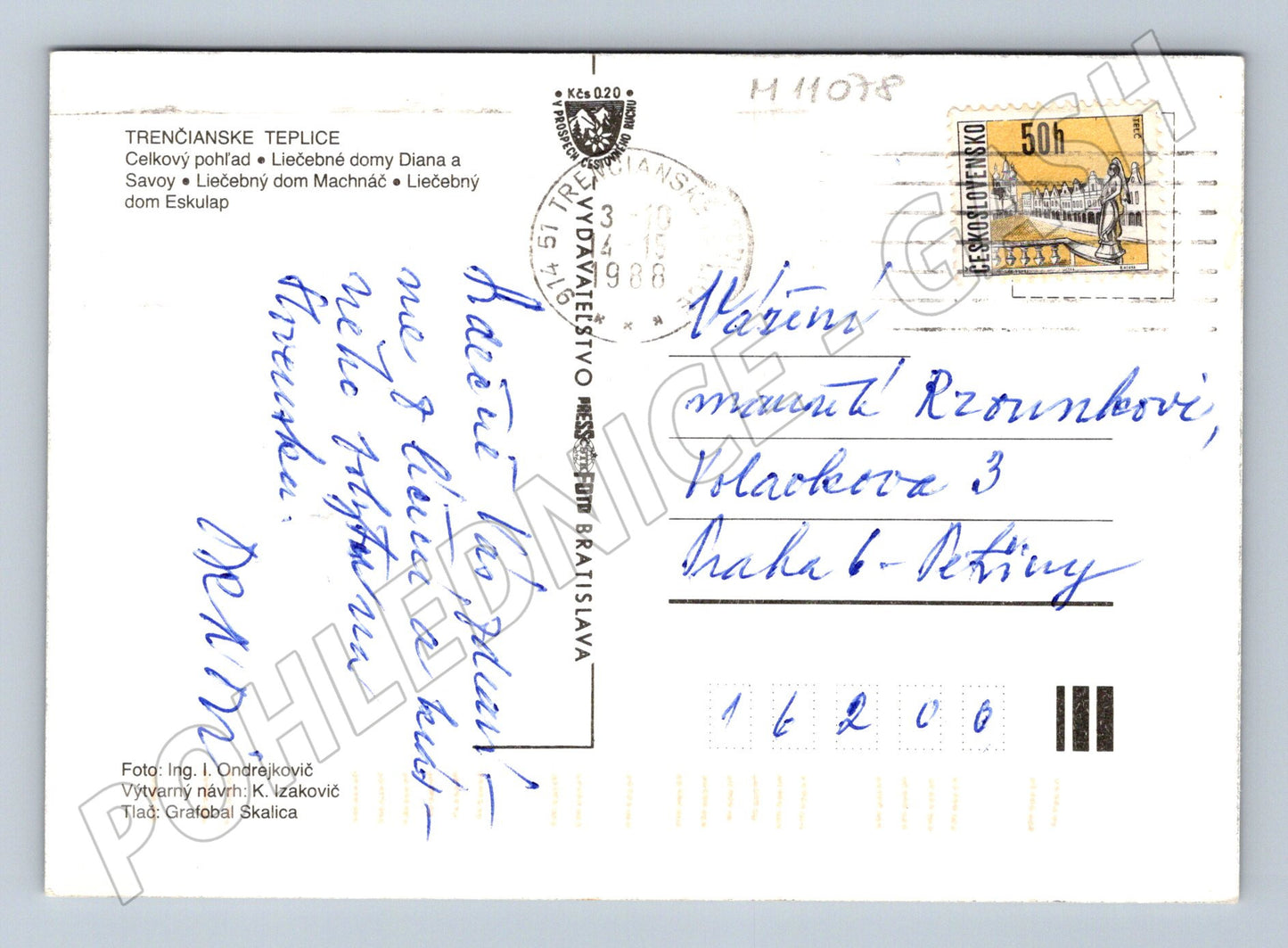 Pohlednice Trenčianske Teplice – léčebné domy (M11078)