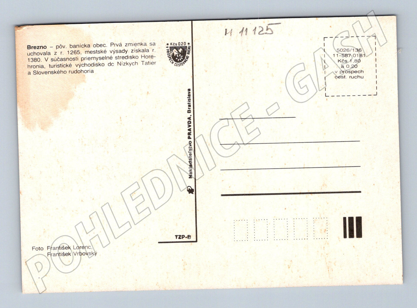 Pohlednice Brezno, Slovensko – historické centrum (M11125)