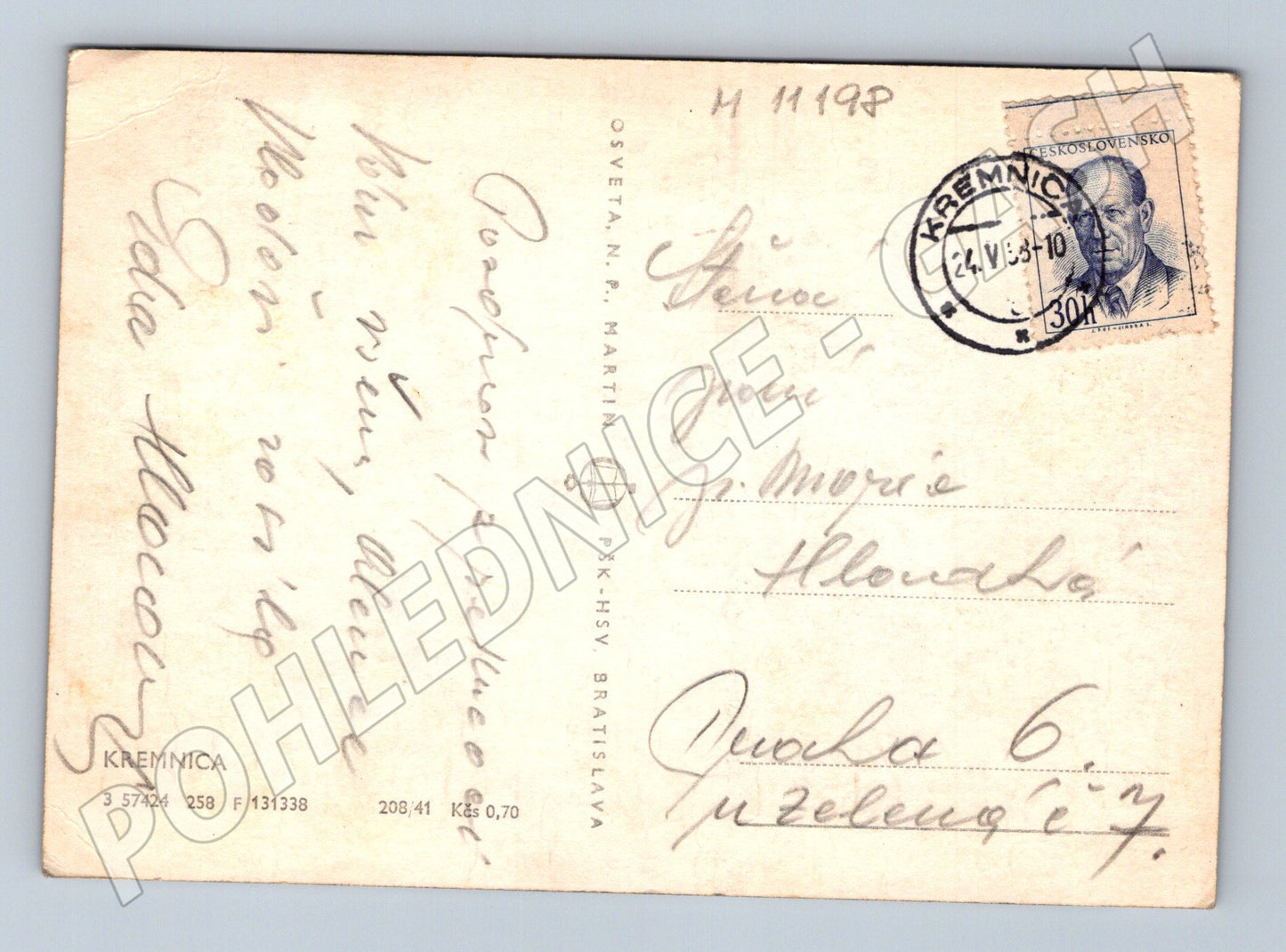 Pohlednice Kremnica - historická, Slovensko (M11198)