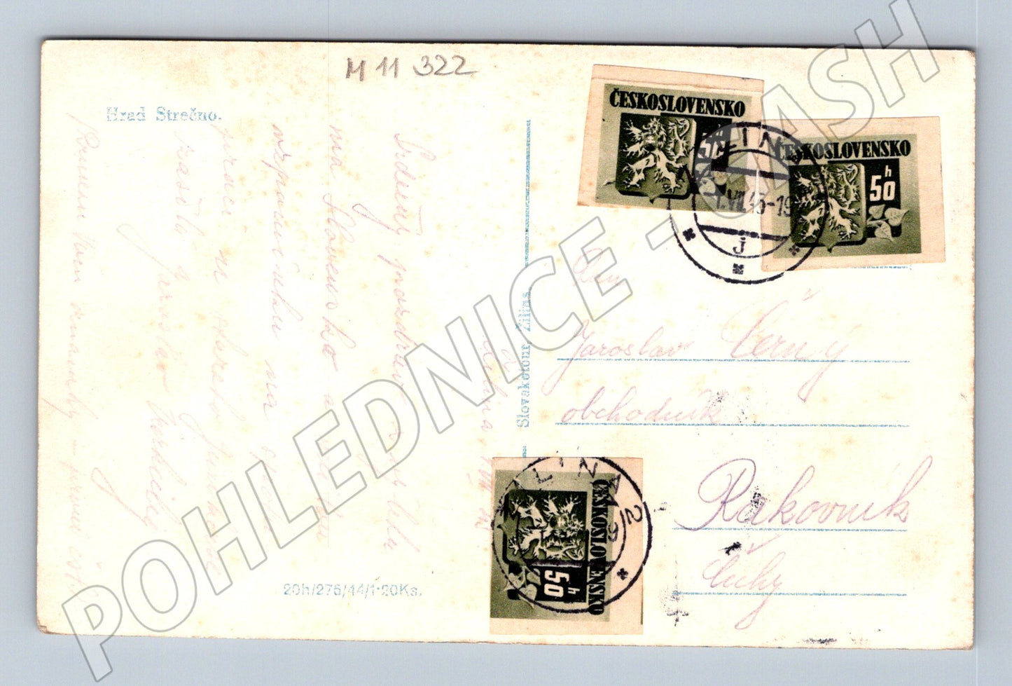 Pohlednice Hrad Strečno – stará pohlednice (M11322)