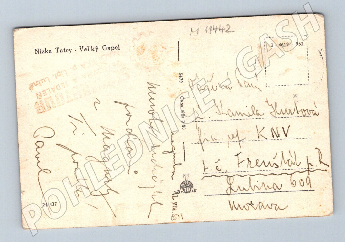 Pohlednice Nízké Tatry - Velký Gápeľ (M11442)