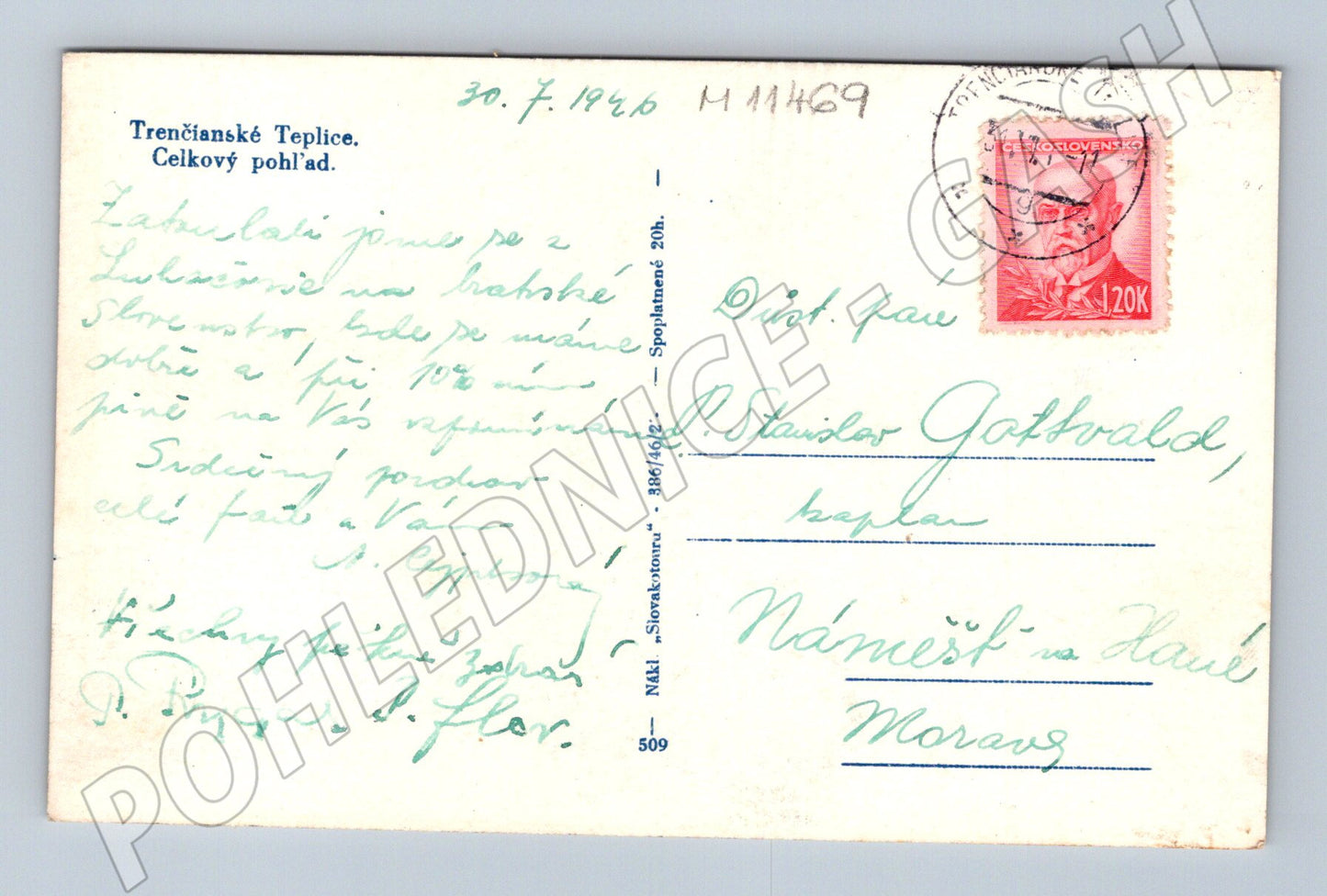 Pohlednice Trenčianské Teplice - celkový pohled (M11469)