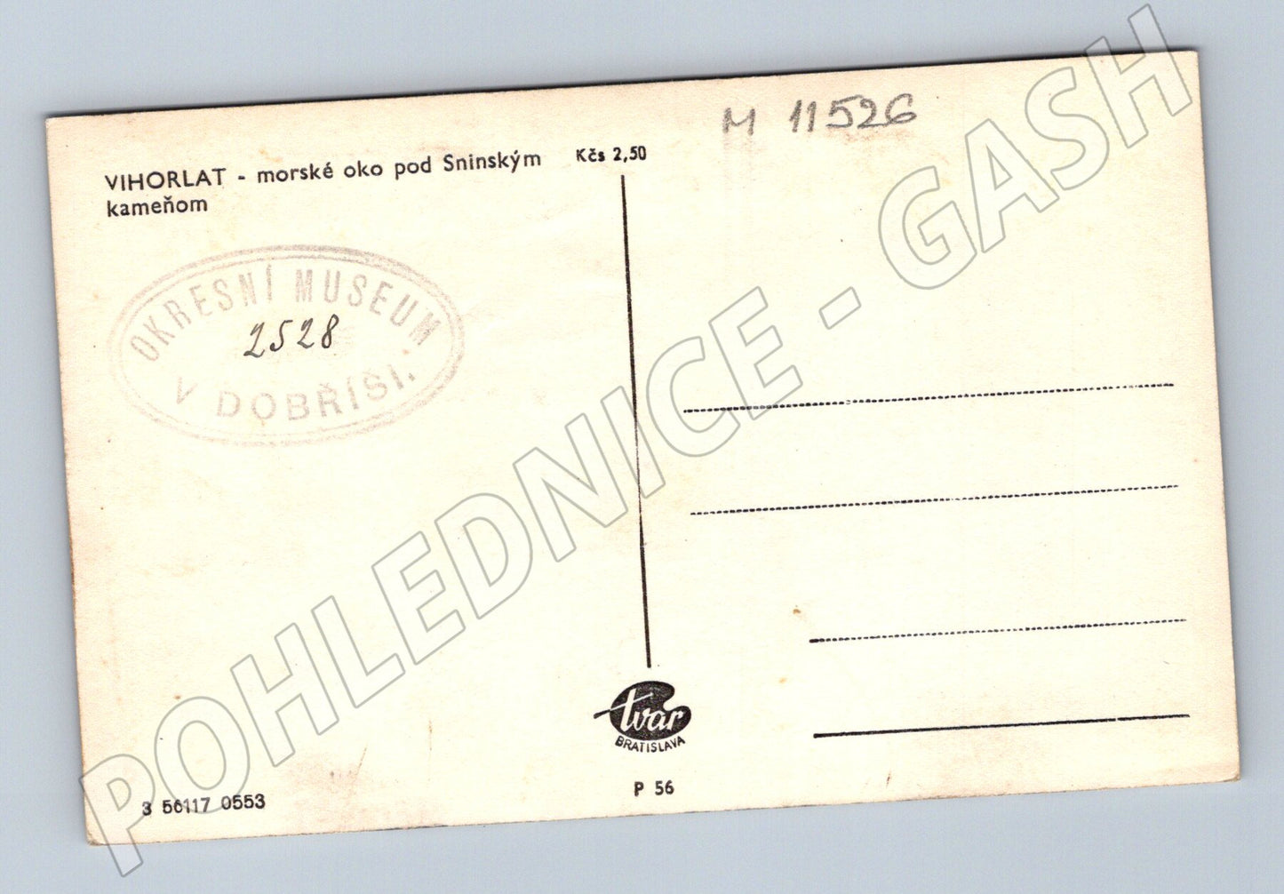 Pohlednice Vihorlat Morské oko pod Sninským kameňom (M11526)