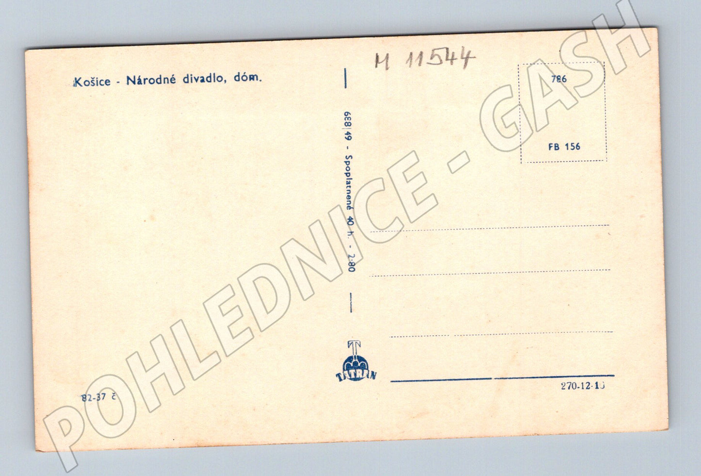 Pohlednice Košice Národní divadlo a Dóm sv. Alžběty (M11544)