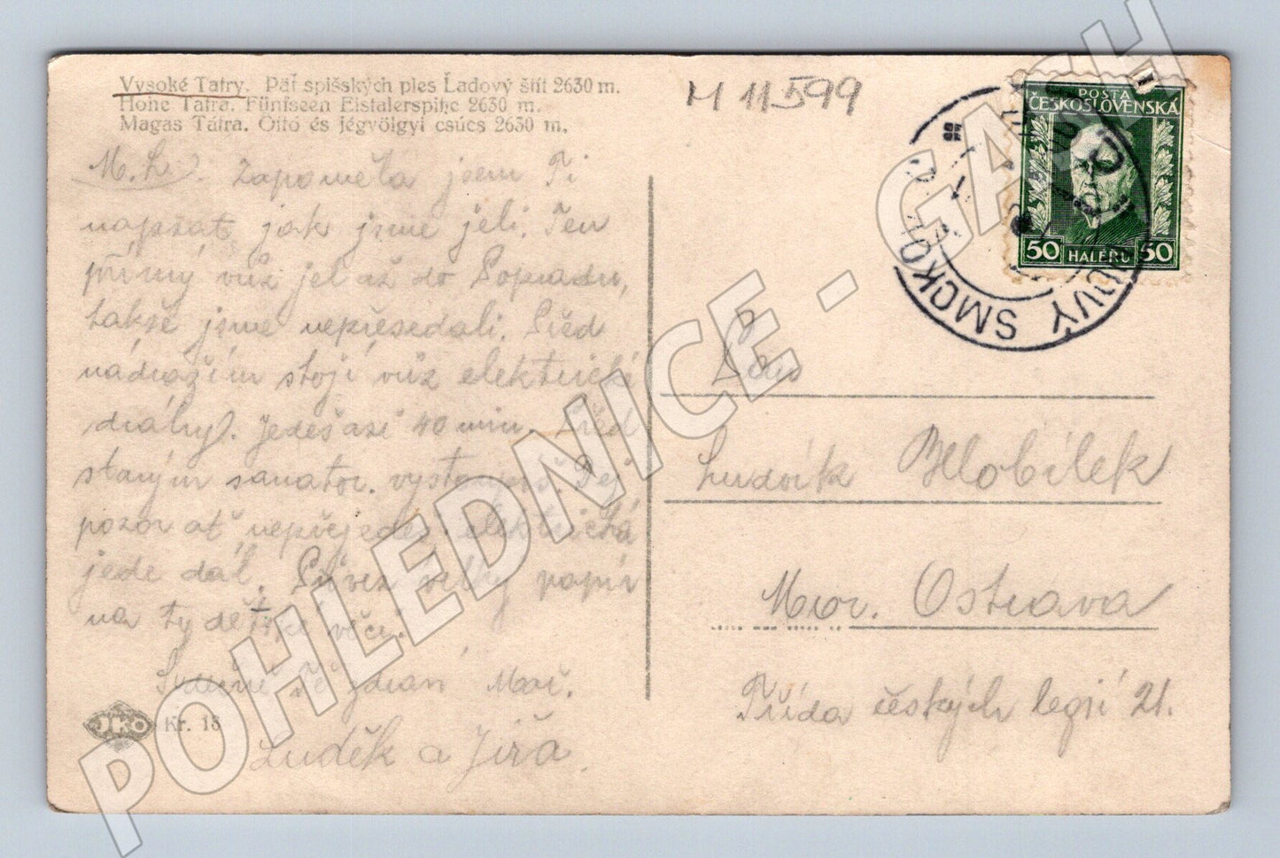 Pohlednice Ľadový štít - historická pohlednice (M11599)