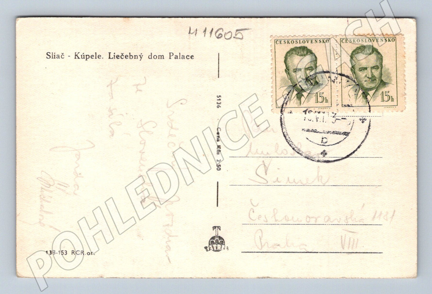 Pohlednice Sliač Kúpele, Liečebný dom Palace (M11605)