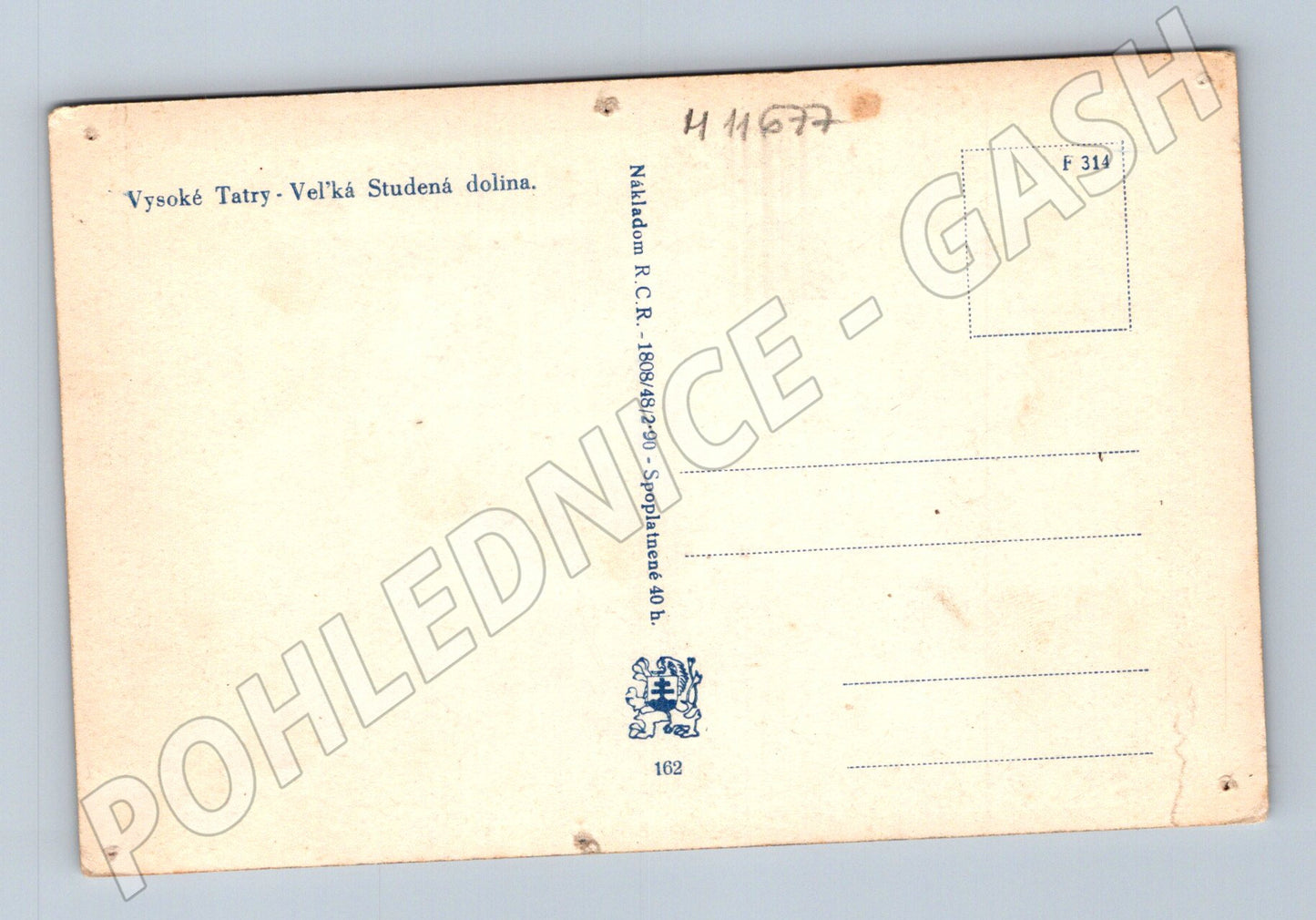 Pohlednice Vysoké Tatry Velká Studená dolina (M11677)