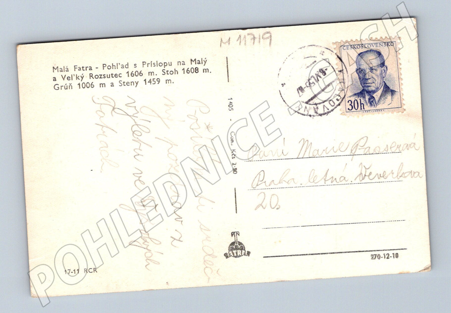 Pohlednice Rozsutec Príslop – historická pohlednice (M11719)