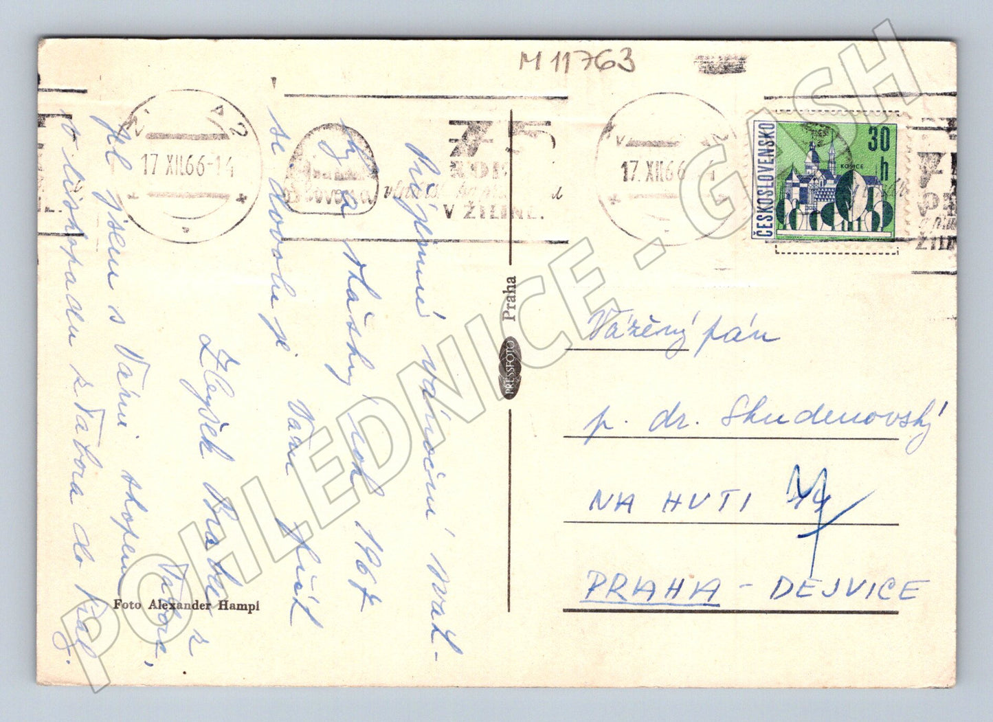 Pohlednice Šťastlivý Nový Rok 1966 – Československo (M11763)