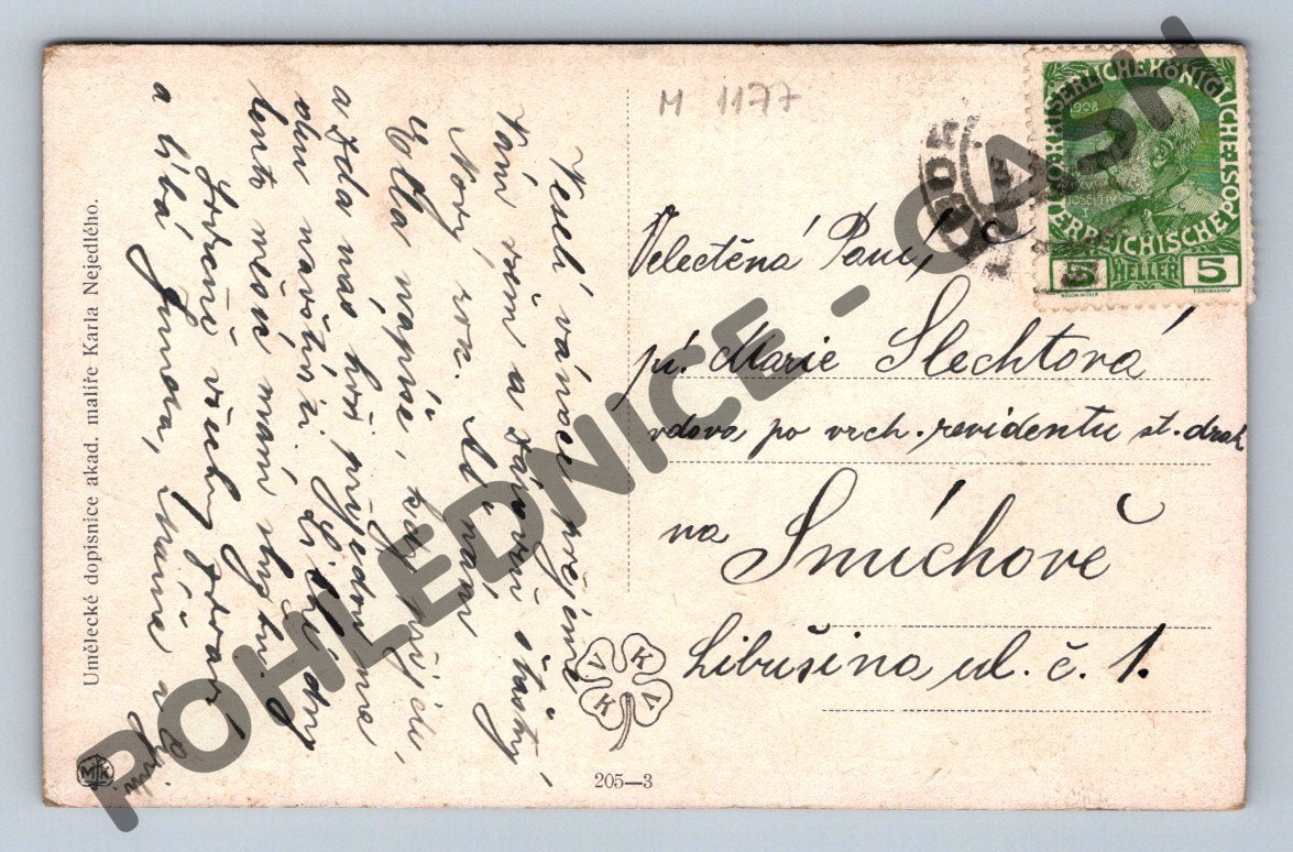 Pohlednice Český venkov – Karel Nejedlý 1910 (M1177)