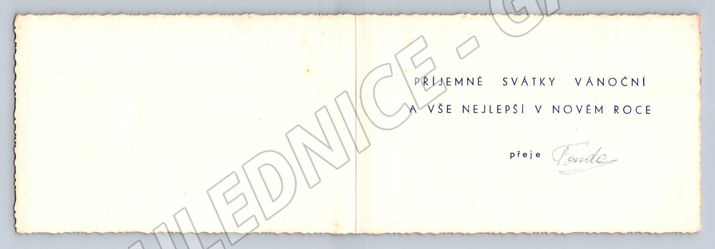 Pohlednice hrad – zimní motiv, černobílá (M11797)