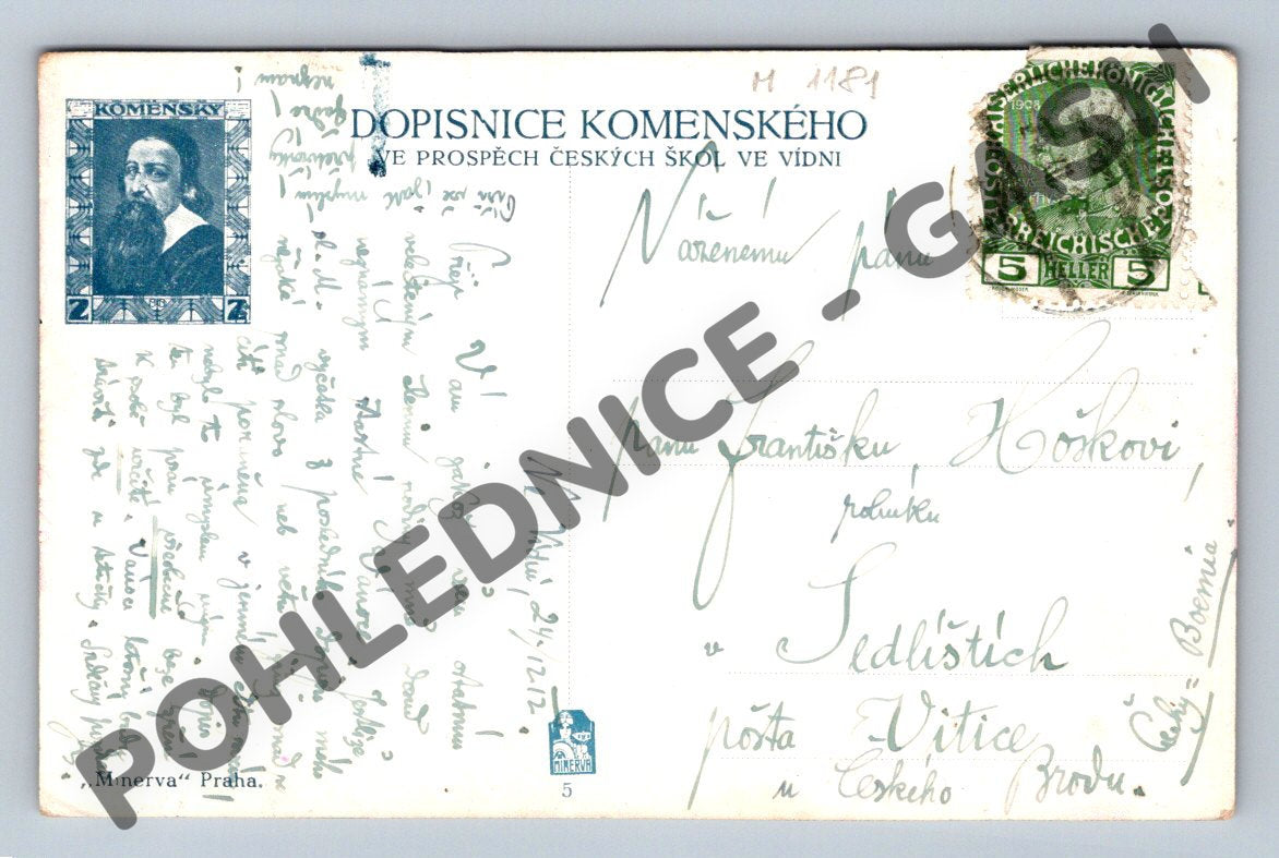 Pohlednice Čeští koledníci – A. Trojka 1909 (M1181)