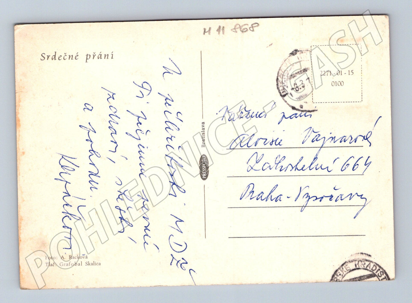 Pohlednice Květinová vázá Československo (M11868)