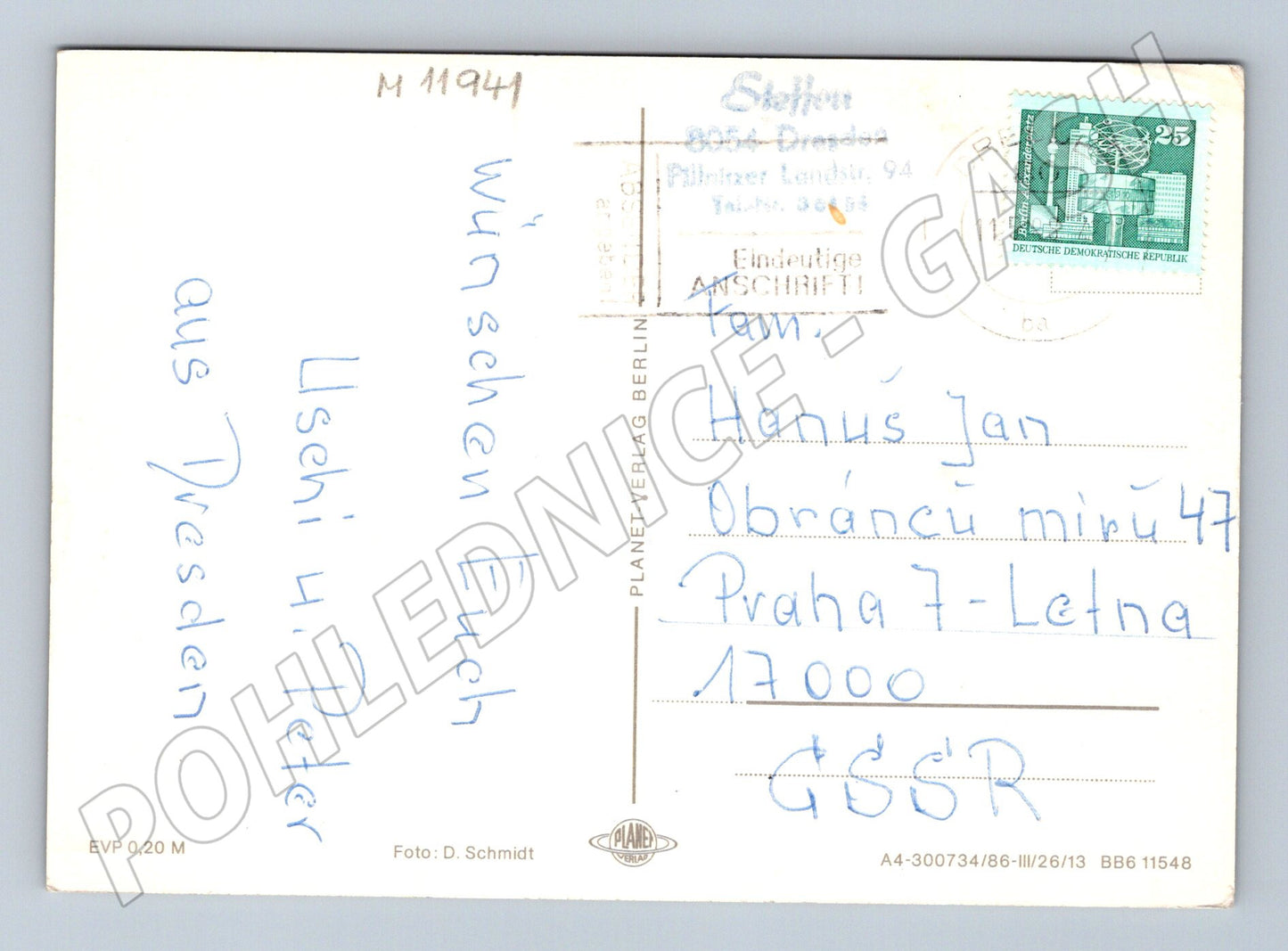 Pohlednice NDR Drážďany Veselé Letnice (M11941)