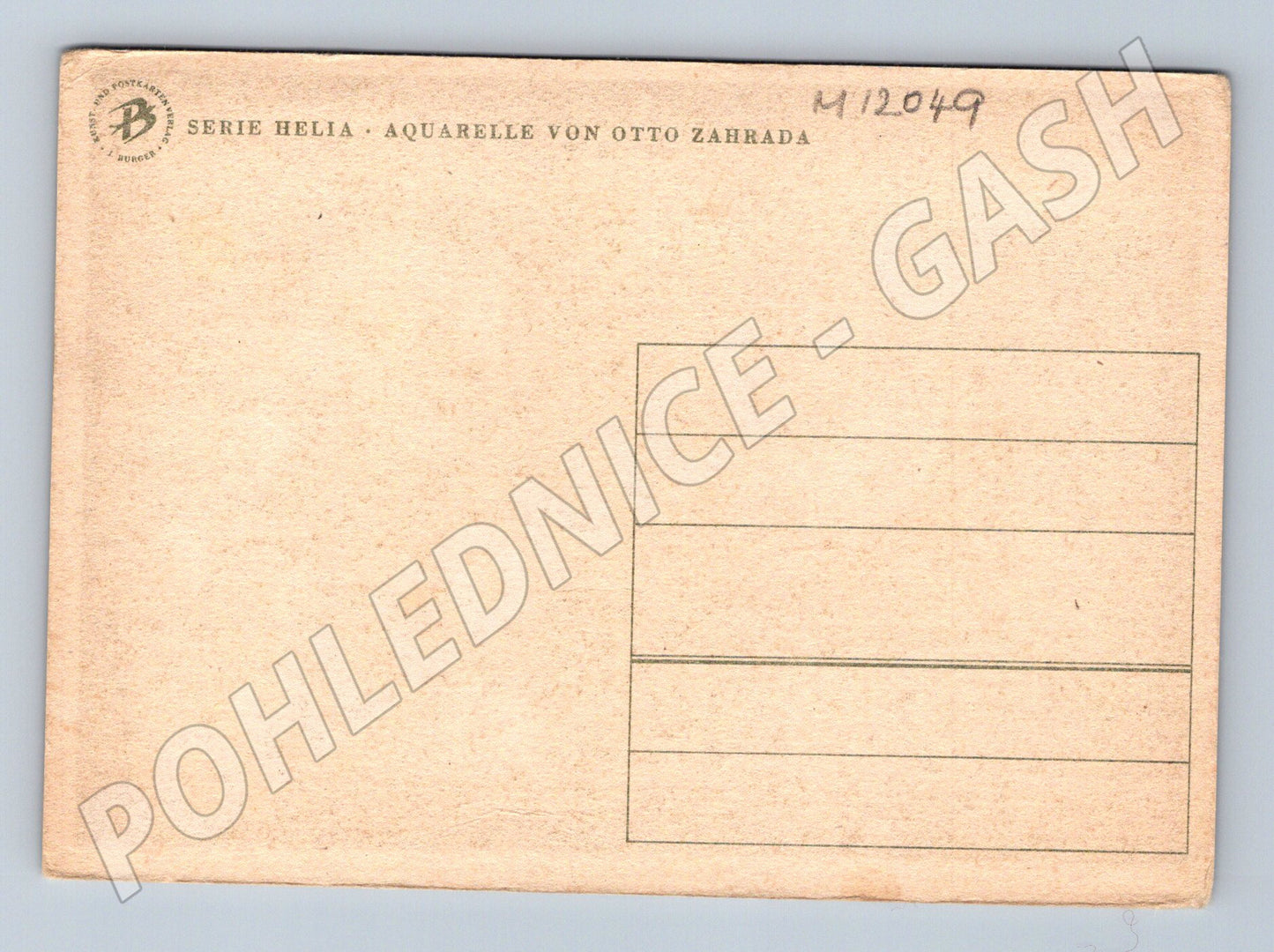 Pohlednice květiny akvarel Otto Zahrada (M12049)