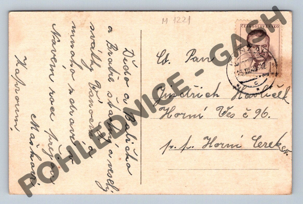 Pohlednice Vánoční pohled – Československo (M1221)
