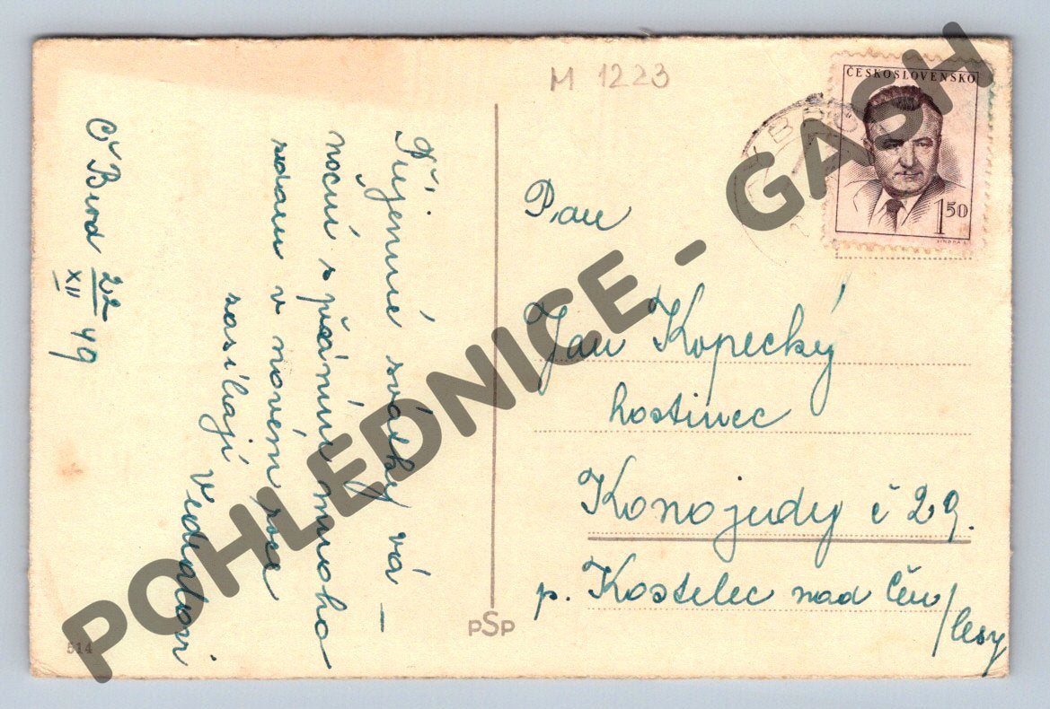 Pohlednice Československo 1949 – zimní motiv (M1223)