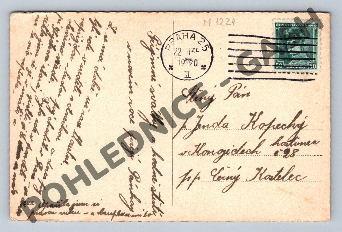 Pohlednice Lyžař – ČSR 1920 (M1224)