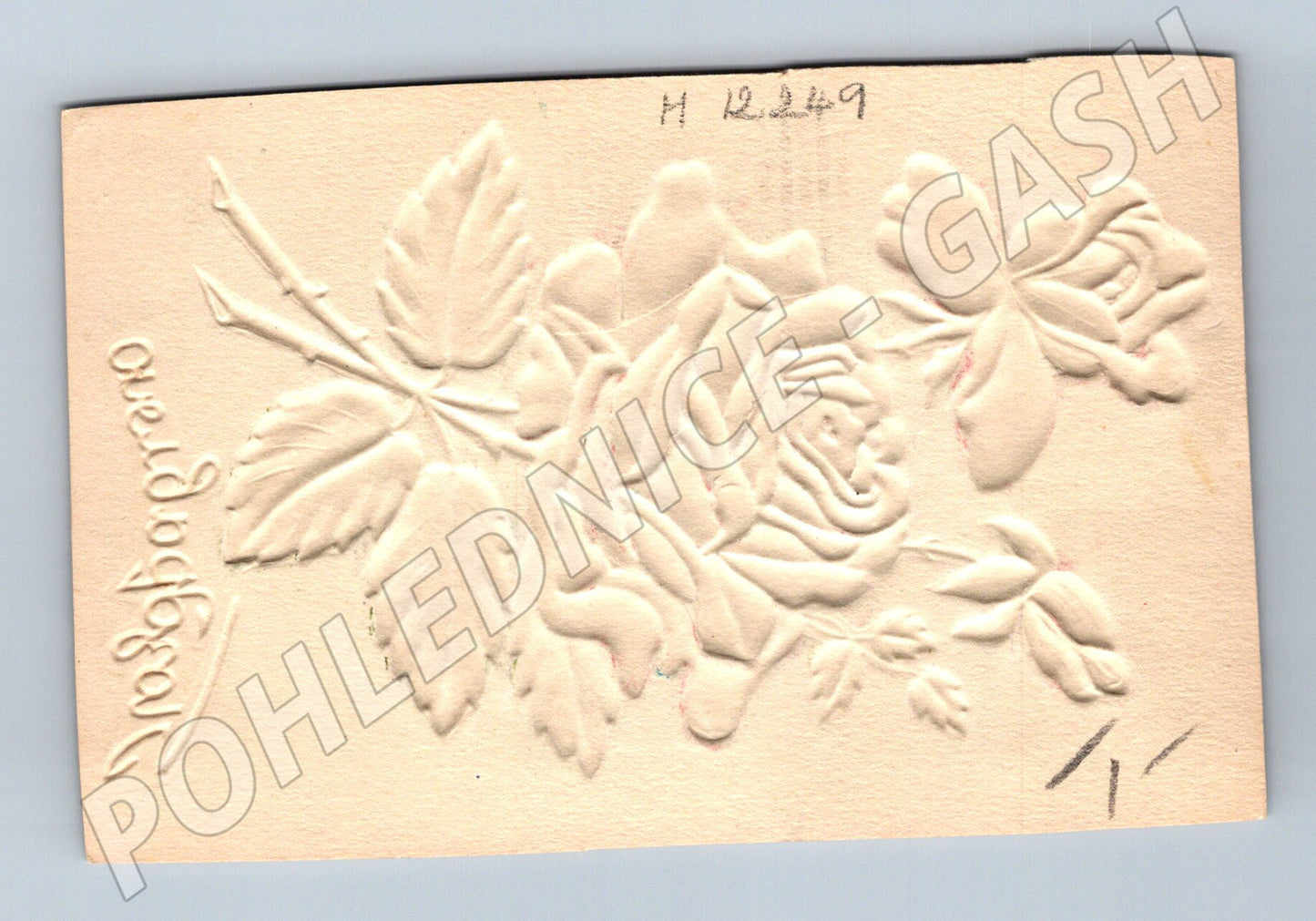 Pohlednice Růže (Reliéf, embosovaná, M12249)