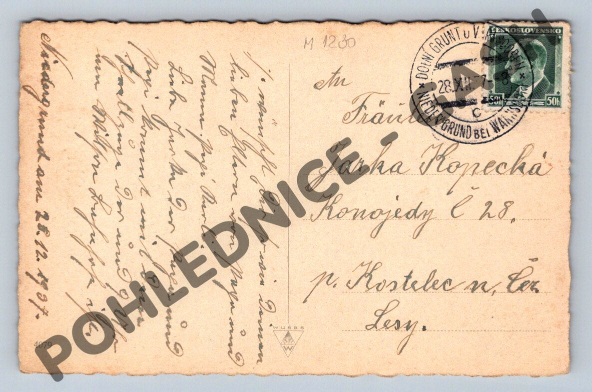 Pohlednice ČSR 1937 – Ein frohes Neujahr! (M1230)
