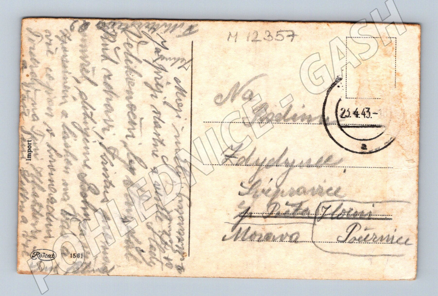 Pohlednice Děti rozdávající květiny 1943 (M12357)