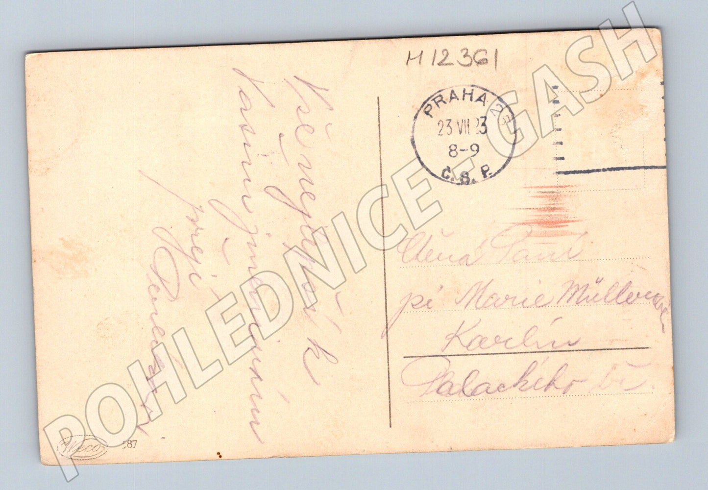 Pohlednice Srdečné přání s květinami (M12361)