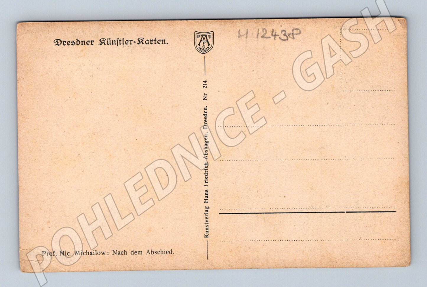 Pohlednice Nach dem Abschied – Prof. Nic. Michailow (M12438)