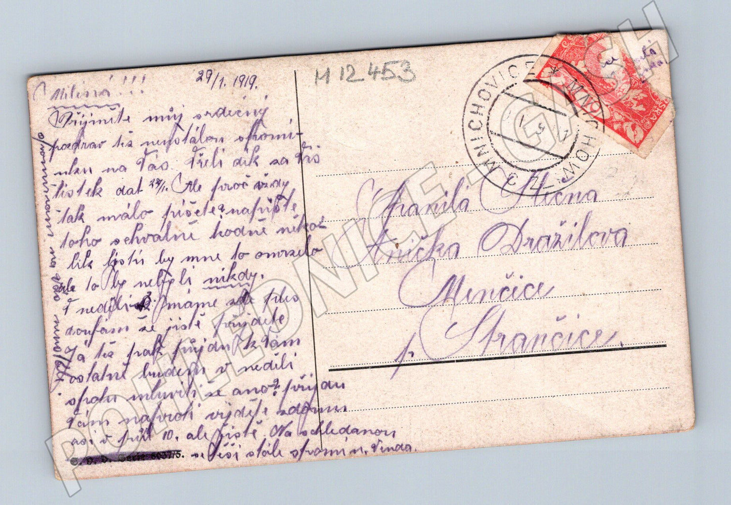 Pohlednice kolorovaná dáma ve večerní róbě (M12453)