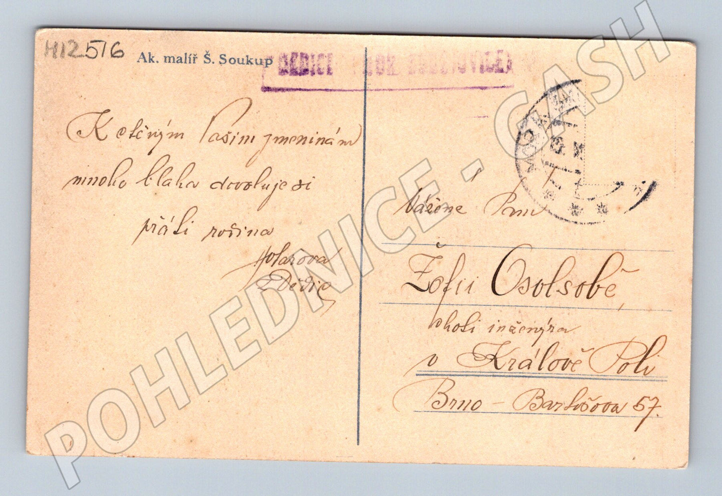 Pohlednice Starobylá pohlednice – květiny (M12516)