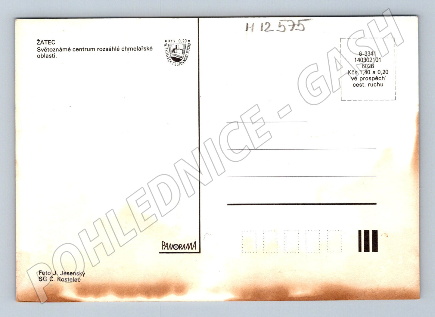 Pohlednice Žatec koláž památek chmel (M12575)