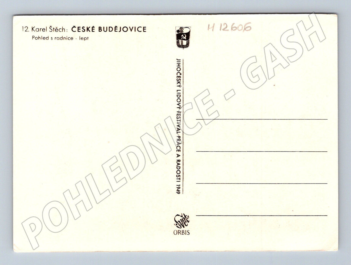 Pohlednice České Budějovice radnice (M12606)