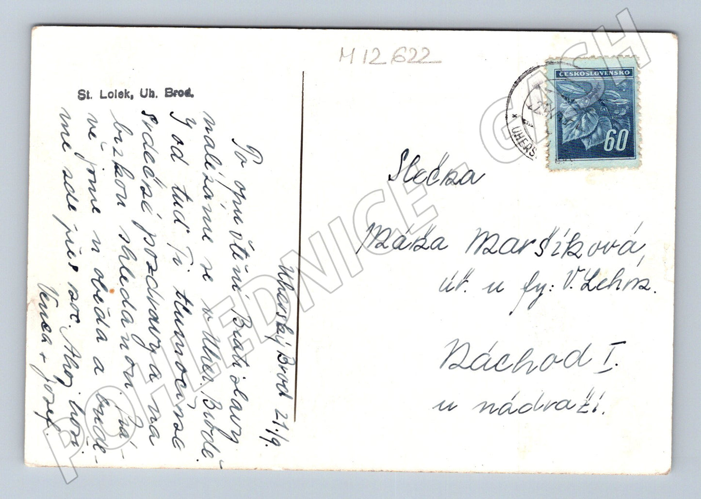 Pohlednice náměstí s trhem do 1950 (M12622)