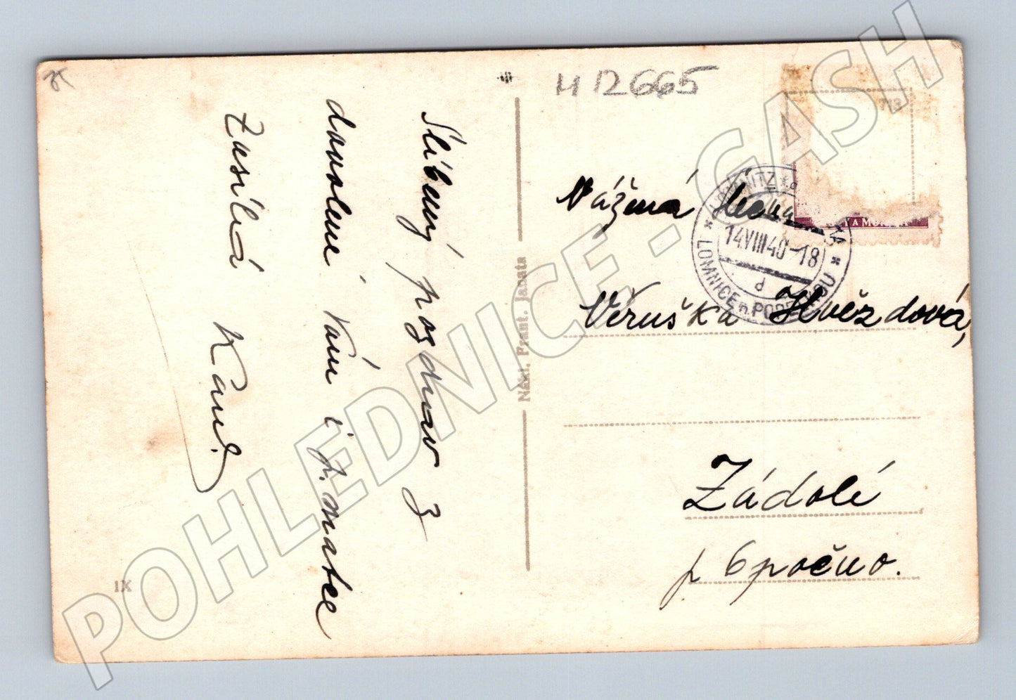 Pohlednice Lomnice nad Popelkou historická 1918 (M12665)