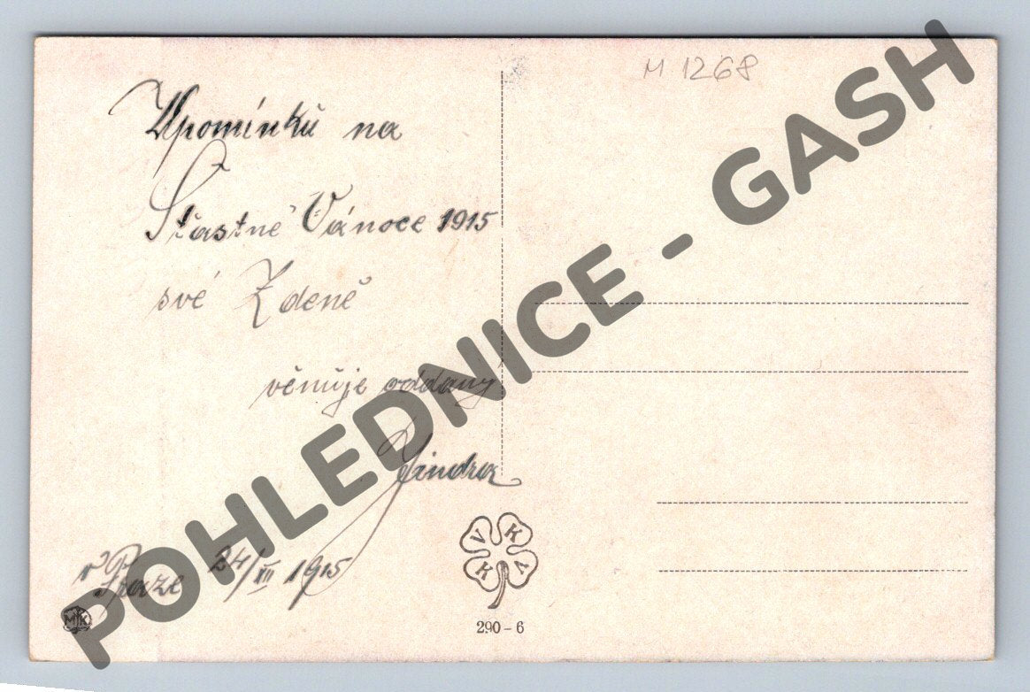 Pohlednice S. Feikl Vánoce 1915 ČR (M1268)