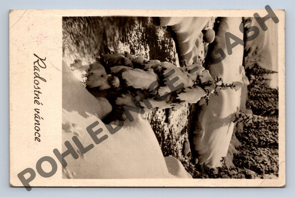 Pohlednice ČSR 1954 Radostné Vánoce Zápotocký (M1270)