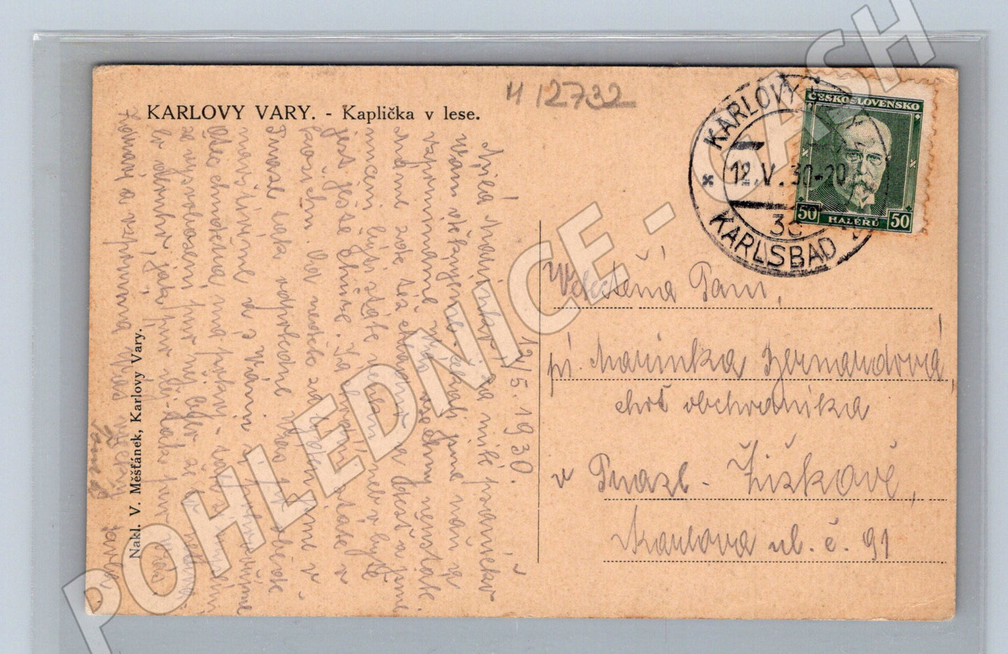 Pohlednice Kaplička v lese Karlovy Vary (M12732)