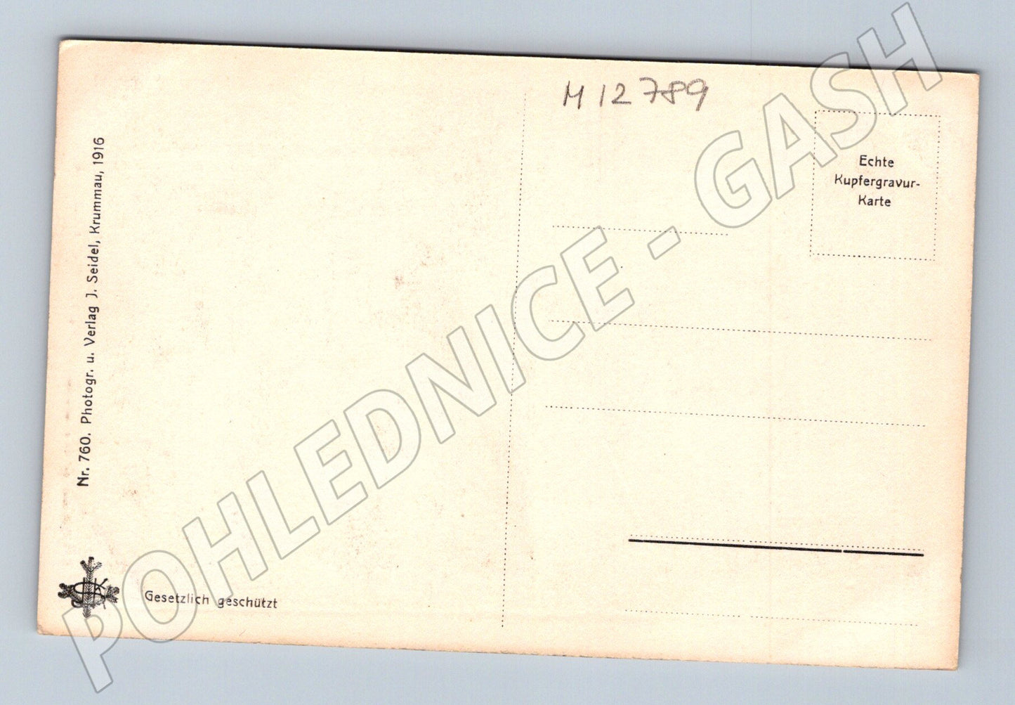 Pohlednice Český Krumlov historická J. Seidel 1916 (M12789)