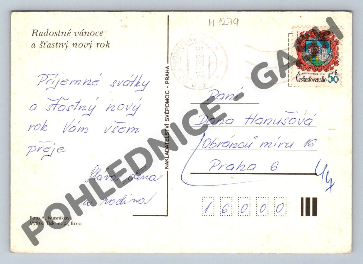 Pohlednice Československo 1979 svíčka borovice (M1279)