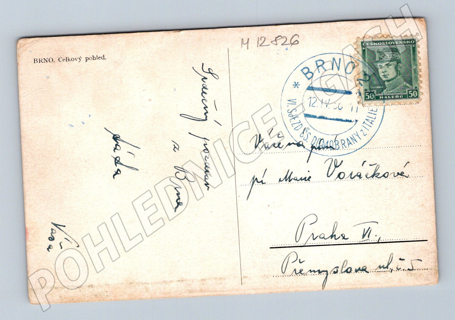 Pohlednice Brno – celkový pohled (M12826)